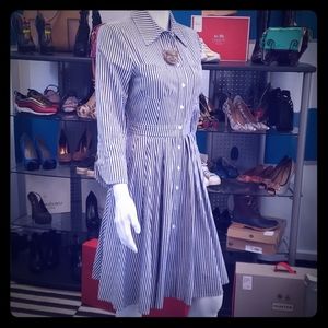 Eliza J Striped Button Down Dress